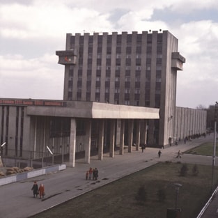 Railway station in Grodno. Architectural design.